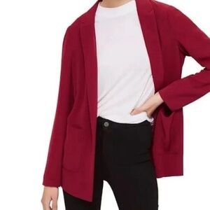 Topshop Open-Front Relaxed-Fit Blazer